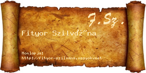 Fityor Szilvána névjegykártya